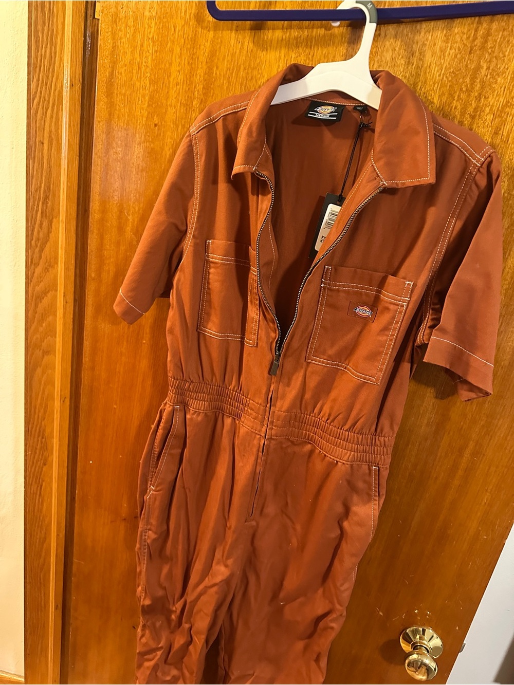 Dickies women’s Short-Sleeve Rust One-Piece Coverall